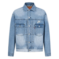 Nike Jeans Jacket Light Blue