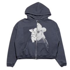 Enfants Riche Deprimes Pig Allen Jackson Zipper Grey