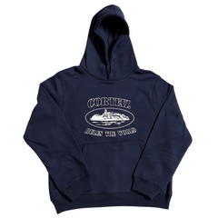 Corteiz Rules The World Hoodie Blue
