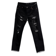 Purple Ripped Jeans Black