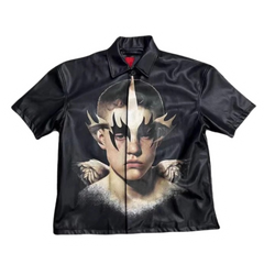 KUSIKOHC Fantasy Face Short Sleeve Shirt