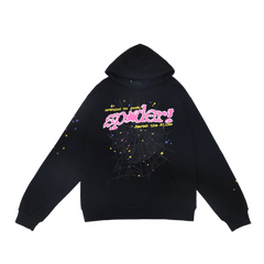 Sp5der Hoodie Black & Pink