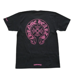 Chrome Hearts Horseshoe Backprint Black & Pink