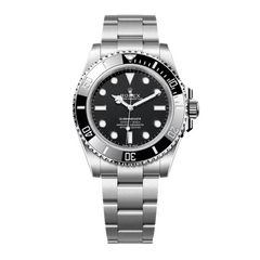 Rolex Submariner Watch Silver & Black