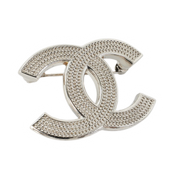 Chanel CC Silver Earrings