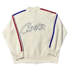 Corteiz Knit Zip Up Jacket Creme