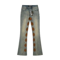 Lost SHDWS Dirty Flared Jeans Blue