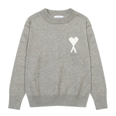 Ami Paris Sweater Grey & White
