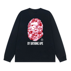 Bape Pink Flower Longsleeve Black
