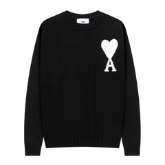 Ami Paris Knit Sweater Black & White