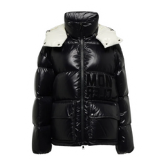 Moncler Abbaye Shiny Down Jacket Black