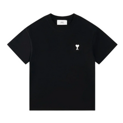 Ami Paris White Icon T-Shirt Black