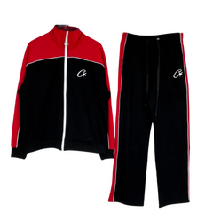 Corteiz Shotta Tracksuit Black & Red