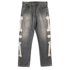 Kapital 14oz Skelleton Jeans Grey