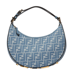 Fendi Fendigraphy Small Denim Hobo Bag