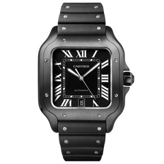 Cartier Santos Large Black Warrior Wristwatch (High Quality)