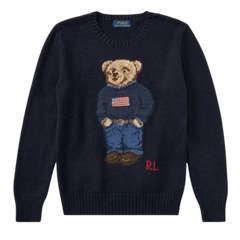 Ralph Lauren Chill Polo Bear Knit Sweater Blue