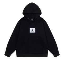 Jordan White Icon Hoodie Black