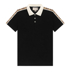 Gucci Polo Shirt Black & Beige