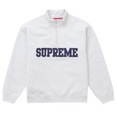 Supreme Collegiate Half Zip Pullover Grey