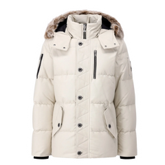 Moose Knuckles Downjacket With Furr White