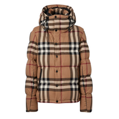 Burberry Monogramm Print Puffer Jacket Beige