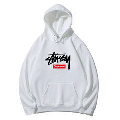Supreme x Stussy Hoodie White