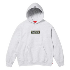 Supreme Camo Badge Hoodie Grey