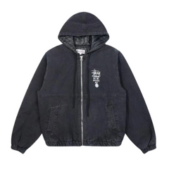 Stussy Canvas Insulated Work Jacket Washed Black