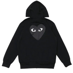 Comme Des Garcons Black Heart´Backprint Hoodie Black