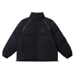 Ami Paris De Coeur Puffer Jacket Black