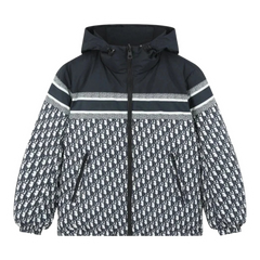 Dior Oblique Monogramm Puffer Jacket Blue