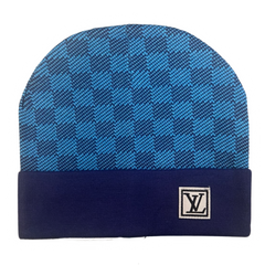 Louis Vuitton Squared Beanie Blue