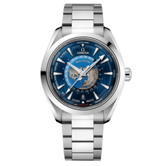 Omega Seamaster Aqua Terra 150M Co-Axial Master Chronometer GMT Worldtimer 43 mm Blue Dial