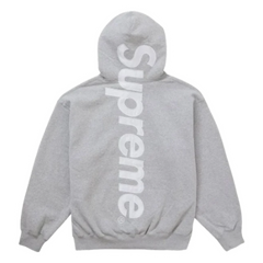 Supreme Satin Applique Hoodie Grey