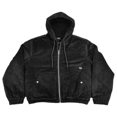 Stussy Corduroy Zipper Sweatshirt Black