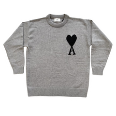 Ami Paris Knit Sweater Grey