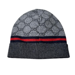 Gucci Monogramm Beanie Grey & Black