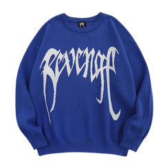 Revenge Knit Arc Sweater Blue