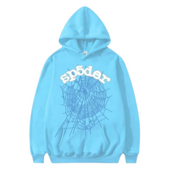 Sp5der Hoodie Light Blue