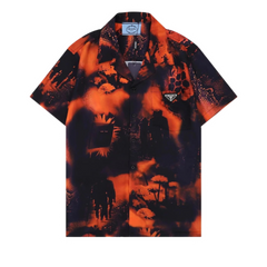 Prada Summer Shirt Black & Orange