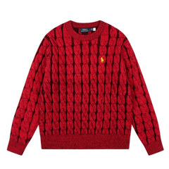 Ralph Lauren Cable Knit Sweater Red