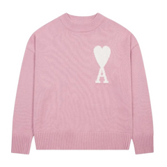 Ami Paris Knit Sweater Pink