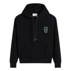 Ami Paris Green Logo Hoodie Black