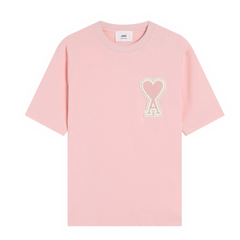 Ami Paris Stitched Icon T-Shirt Pink