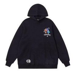Chrome Hearts Multicolor Cross Hoodie Black