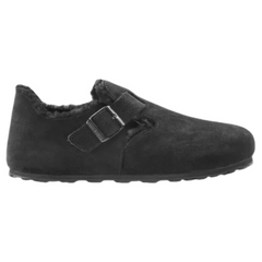 Birkenstock London Shearling Suede Leather Black