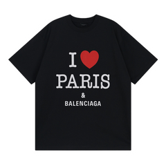 Balenciaga I Love Paris T-Shirt Black