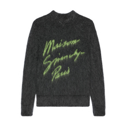 Maison Givenchy Mowhair Sweater Grey & Green