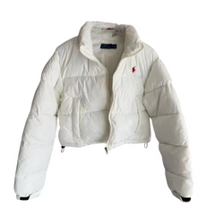 Ralph Lauren Cropped Down Jacket White